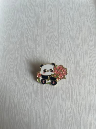 Panda enamel pin badge - panda,