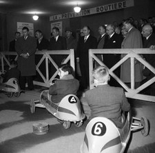 Vincent Auriol a pedal car