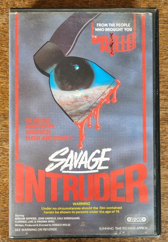 Savage intruder pre cert - intruder, vhs