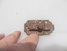 Antique Iron Sprung Lock Old Cupboard Cabinet Transom Window Catch Victorian Pew