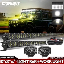 Roof 52"+22" LED Light Bar+2x