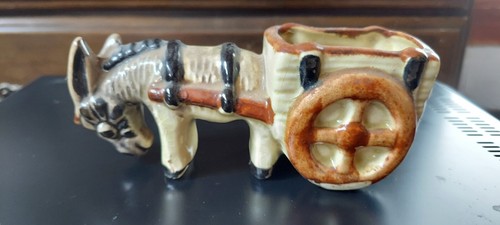 Vintage ceramic donkey mule - donkey,