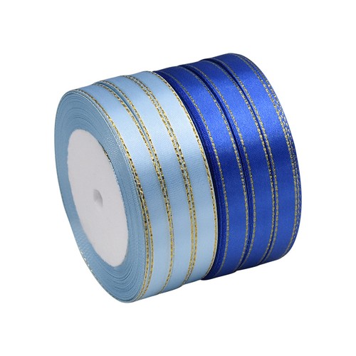 Gold edge satin ribbon - satin,