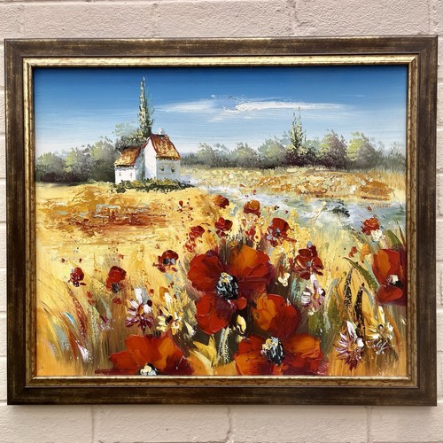Signed framed oil painting - oil, on