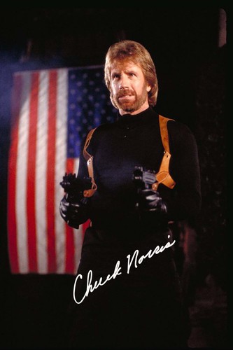 Chuck norris signed - pre, print
