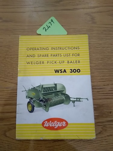 Welger pick baler wsa - pick, up