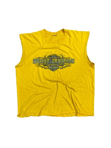 Vintage harley davidson yellow - harley,