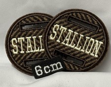 2 X  6cm brown tweed  Overlay Stallion Showing Bridle Discs  Shetland Mini Horse