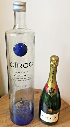 Large empty bottle ciroc vodka - large,