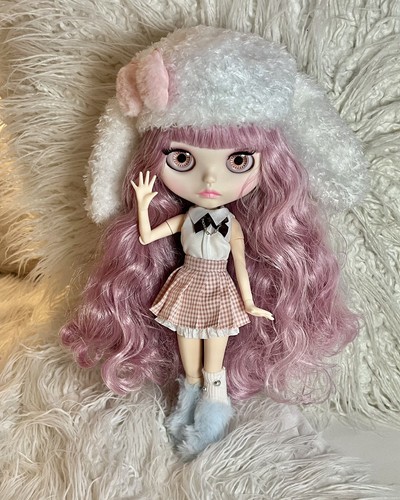 Blythe doll pink hair with - pink,