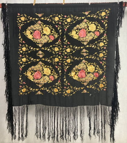 Vintage silk hand embroidered - silk,