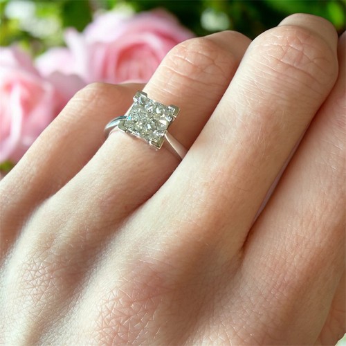 18ct white gold - 18ct, 1ct