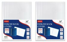 Clear Exercise Book Covers Strong Plastic Protecting Sleeves School Notebook