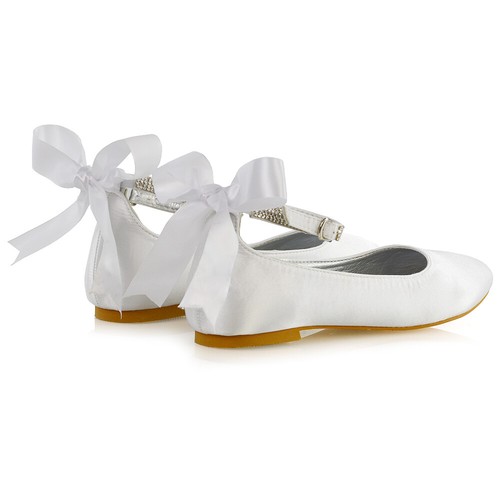 Womens flat bridal shoes - shoes, bow