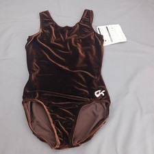 GK Elite Gymnastics Leotard Brown Velvet Adult Extra Small