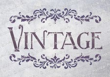 Vintage Scroll STENCIL 4 sizes