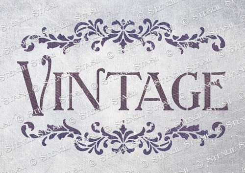 Vintage scroll stencil sizes - scroll,
