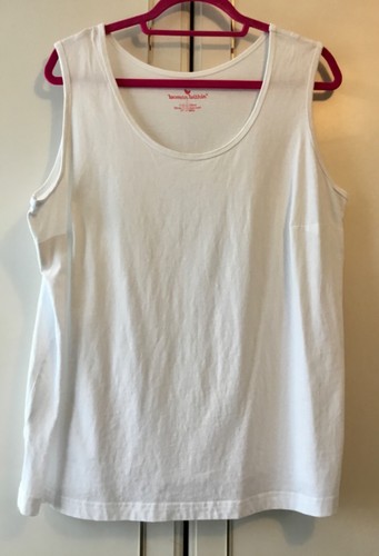 Ladies white cotton slv less - ladies,