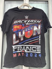 WWE wrestling Backlash Lyon France T shirt – Size S – Authentic Fan Gear
