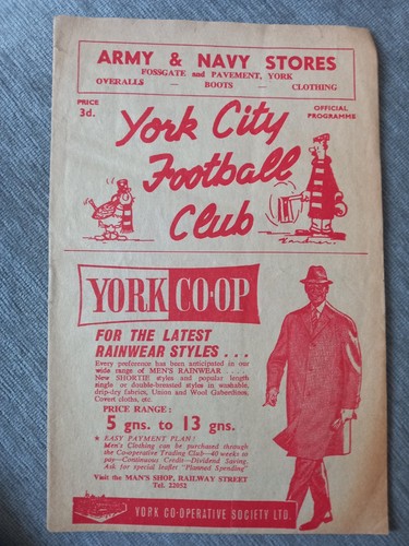York city v - 62-63, southport