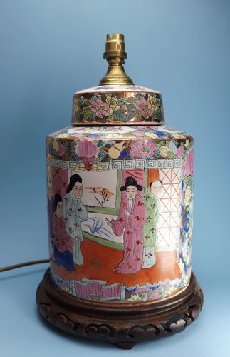 Large chinese jar - famile, rose