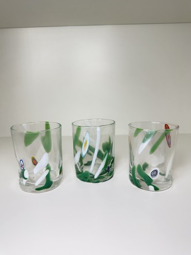Italian murano tumbler trio - italian,