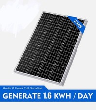 200W Solar Panel Monocrystalline 12V Battery Charging Roof RV Caravan Boat Car