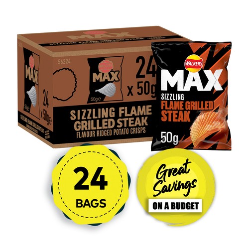 Walkers max crisps - max, sizzling