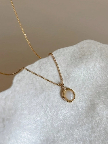 Cat eye stone pendant necklace - cat,