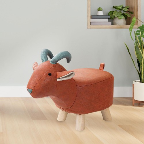 Footrest ottoman wood animal - ottoman,
