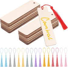 64 Pcs Wood Blank Bookmarks