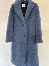Zara Blue Shearling Teddy Coat