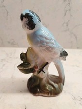Ceramic bird figurine blue