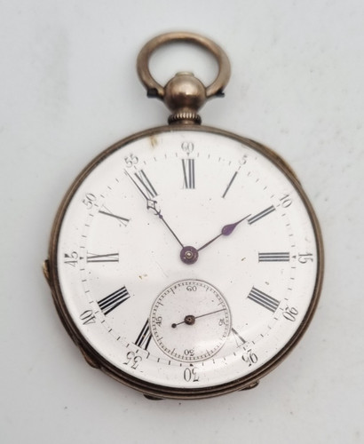 Silver pocket watch - pocket, spares
