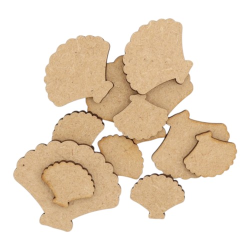 Wooden sea shell scallop mdf - wooden,