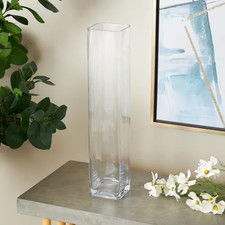 20 In. Clear Tall Glass Square
