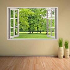 Forest Trees Grass Nature Wall