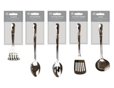 5PC Stainless Steel Kitchen Utensil Set Turner Masher Spoon Cooking Tools