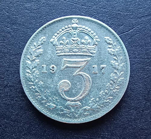 1917 silver threepence - silver,