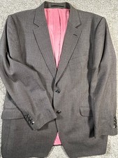 Mens Jacket Grey 46S Leonard Jay 100% Wool  Alfred Brown