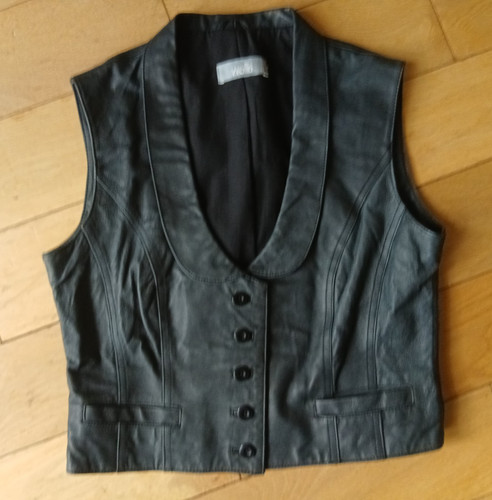Womens short black - short, leather