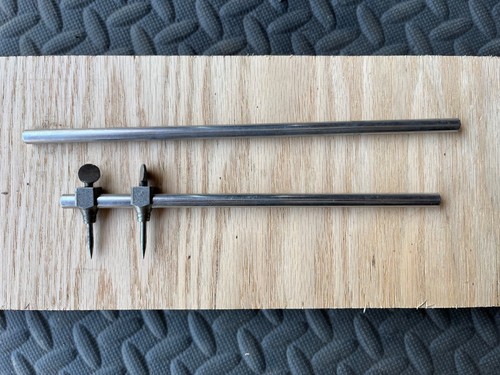 Trammel points with - trammel,
