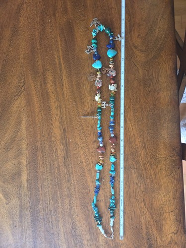 Necklace malachite lapis - necklace,