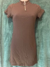 Miss E-vie Black Ribbed Dress