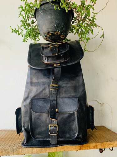 Men vintage backpack travel - backpack,