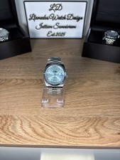 Mod Watch Automatic Land Dweller Date Just With NH35 Movement And Ice Blue Dial