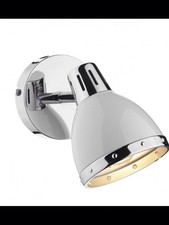 Set of 3 lovely Retro Chrome And White Wall/ceiling Spotlights Sold Out