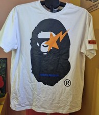 A Bathing Ape x Heron Preston T-Shirt White XXL Made in Japan Rare BAPE Tee
