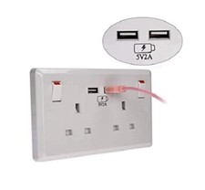 Double Wall Plug Socket 2 Gang
