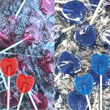 Heart Shaped Lollipops Blue